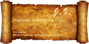 Justus Viktória névjegykártya