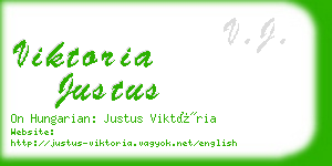 viktoria justus business card